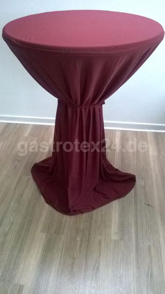 Stehtischhusse "San Remo" bordeaux mit Schleife